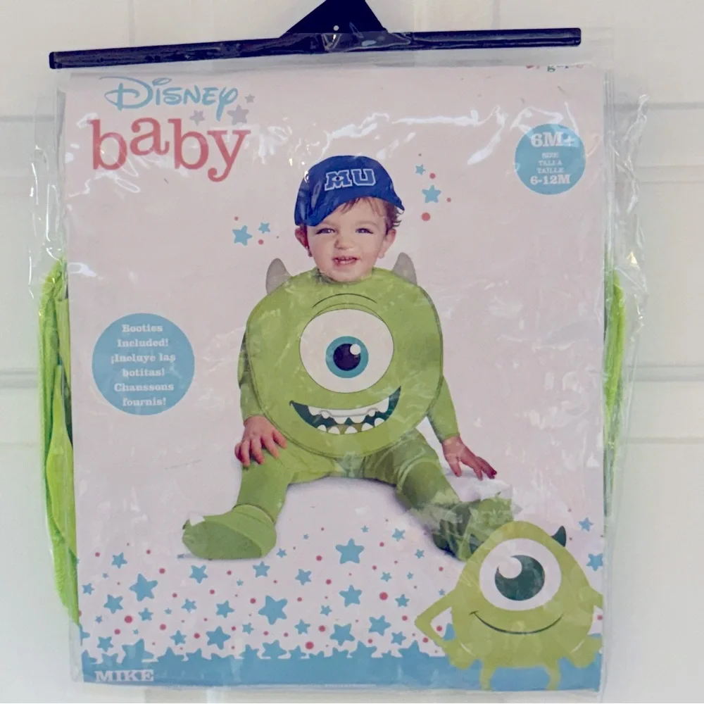 Disney Mike Wazowski Green Baby Costume with Blue Cap